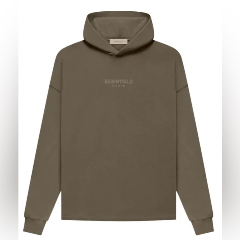 NWT Fear of God Essentials wood relaxed hoodie